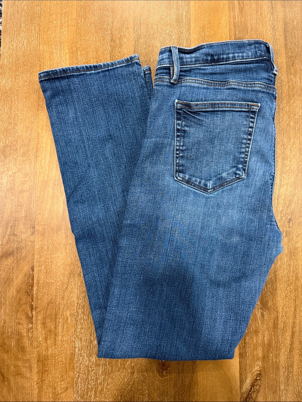 LOFT Women's Straight Leg Jeans in Medium Blue Wash - Picture 2 of 10